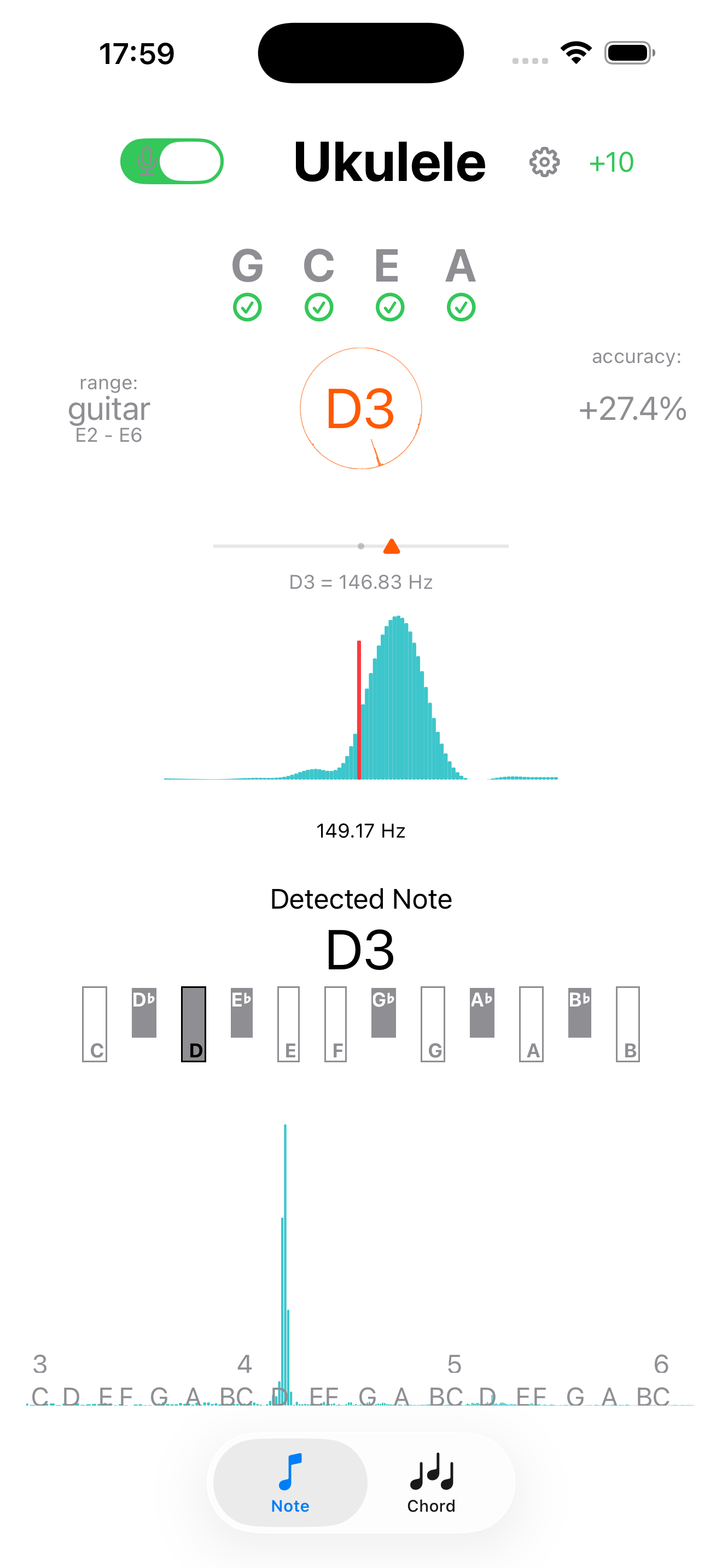 Scale Detection Screen